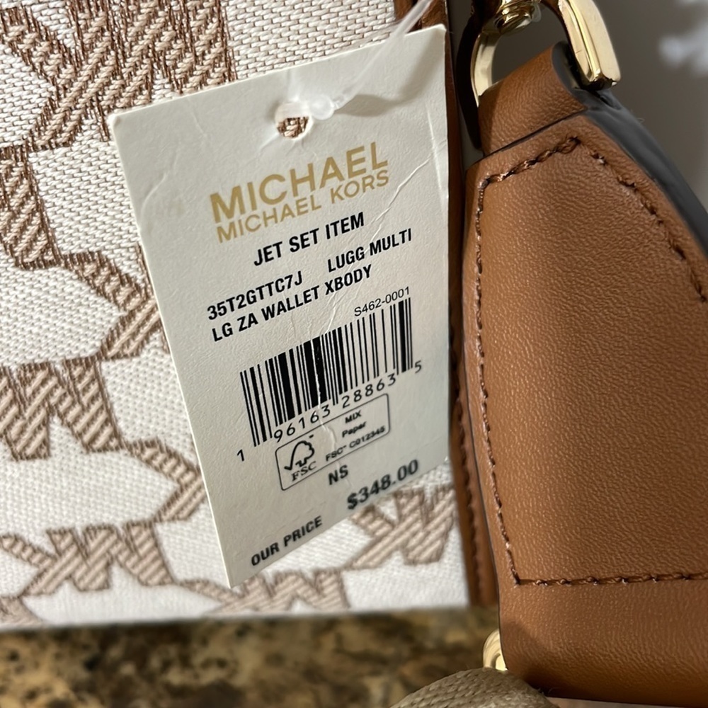 Michael Kors large zip around wallet crossbody Jet set Item - Picture 11 of 15